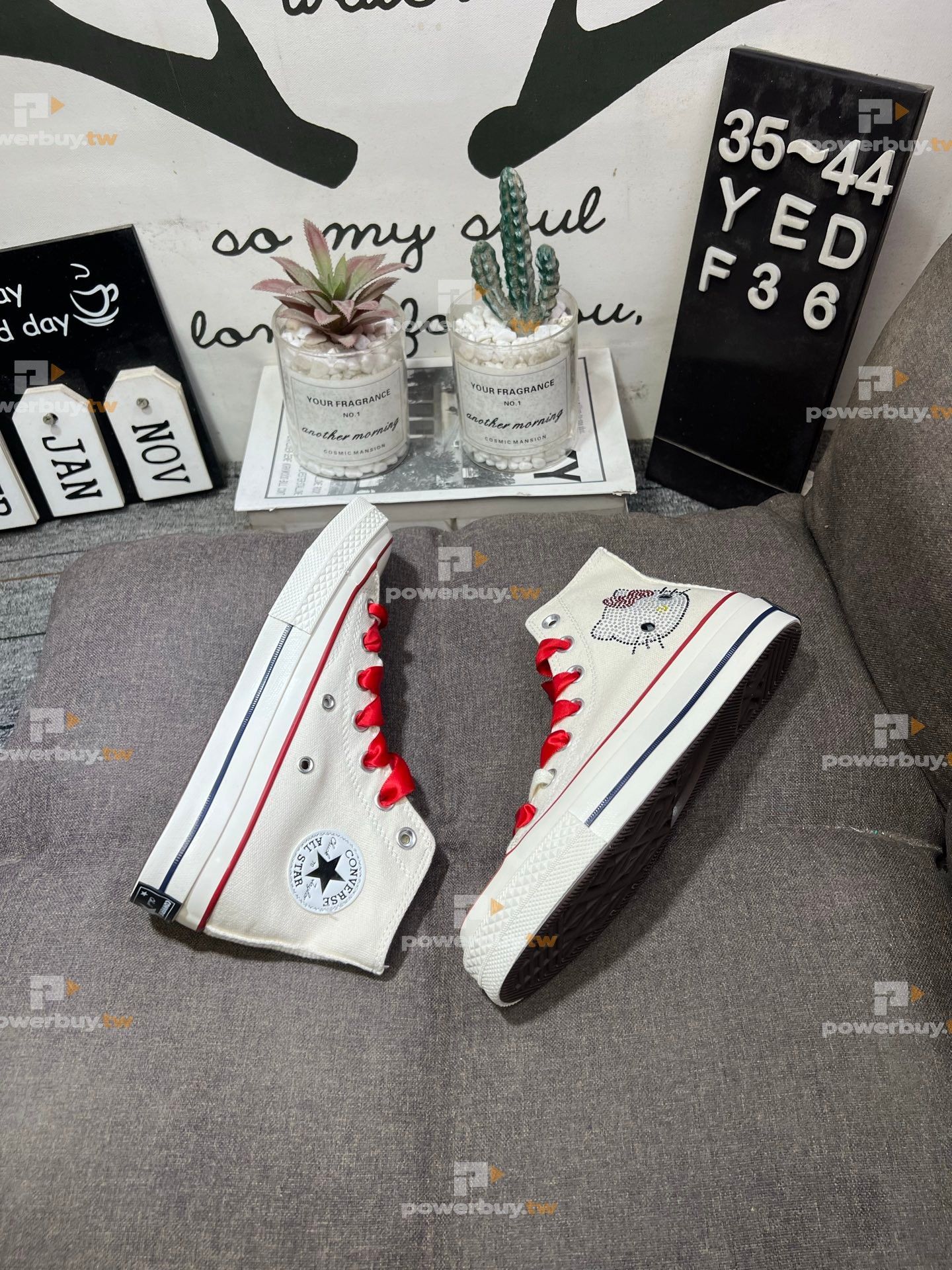 新款 convars匡威Hello Kitty x Converse Chuck Taylor 70聯名水晶帆布鞋YEDF36powerbuy ...