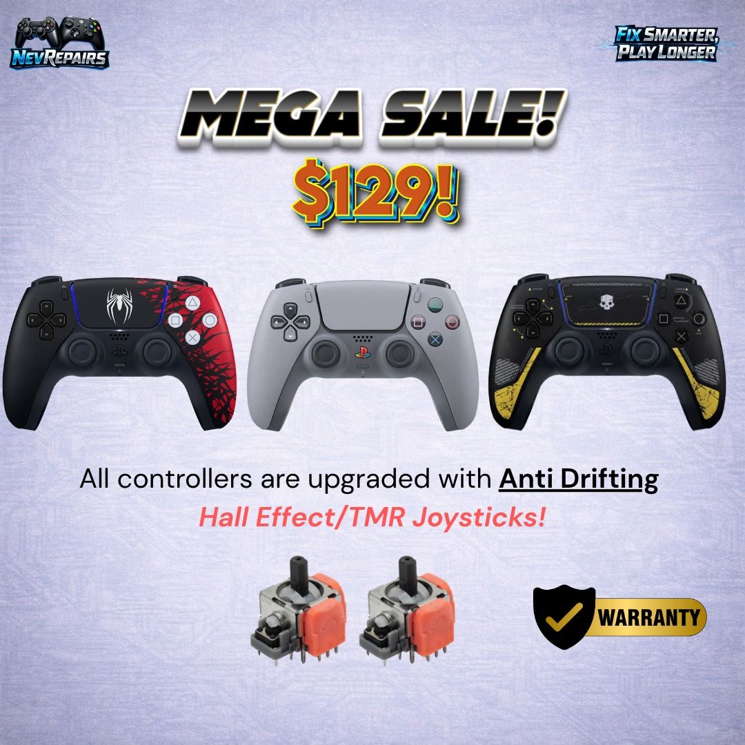 🔥 [MEGA SALE & INSTOCK!] Hall Effect/TMR Upgraded Custom Shelled PS5 ...