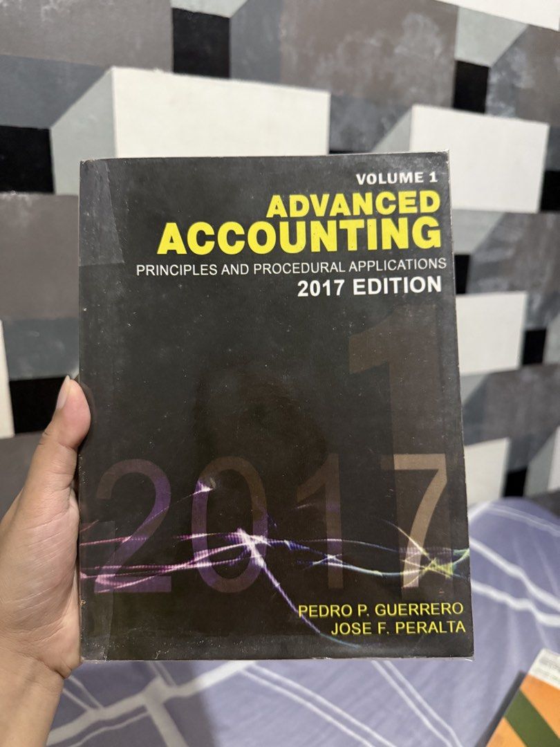 Advanced Accounting v1 2017 edition Guerrero (Category: Textbooks) located in San Mateo. Submitted by cdecluttering_ (Listing ID 1433421452, Image 1). Description: - no highlights or any writing (with plastic cover).