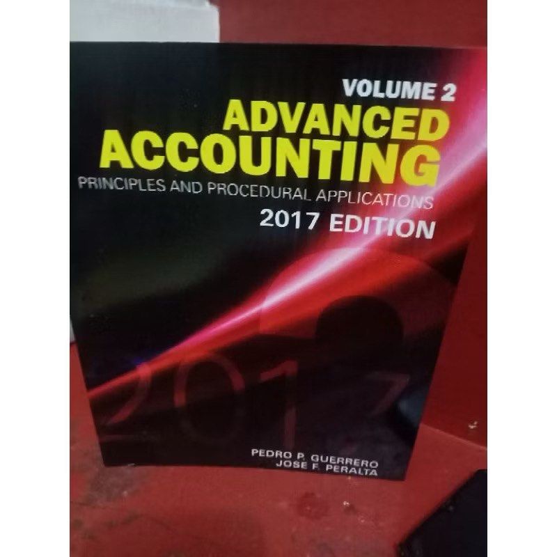 Advanced Accounting Vol 2 2017 EDITION GUERRERO (Category: Textbooks) located in San Mateo. Submitted by cdecluttering_ (Listing ID 1433422782, Image 1). Description: - with plastic cover.