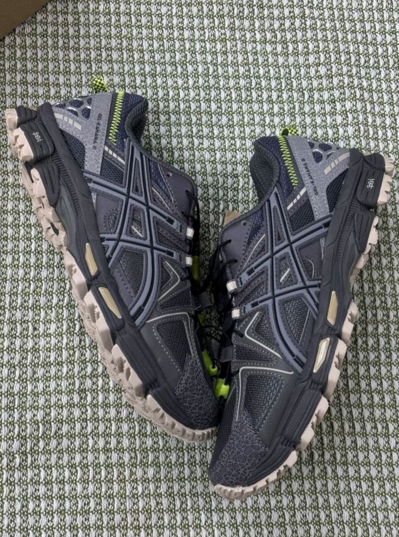 Asics Gel-Kahana 8 Fabric Synthetic Leather Shock-Absorbing Dark Grey (Category: Sneakers) located in Singapore. Submitted by noosilverbear (Listing ID 1433413445, Image 3). Description: 【Product Info】 Brand: Asics Item: Asics Gel-Kahana 8 Fabric Synthetic Leather Shock-Absorbing Dark Grey Condition: Brand New, never worn 【Order Process】 1. Place order 2. Photos sent within ~3 days to confirm size & style 3. Once confirmed, shipped via J&T or Nin