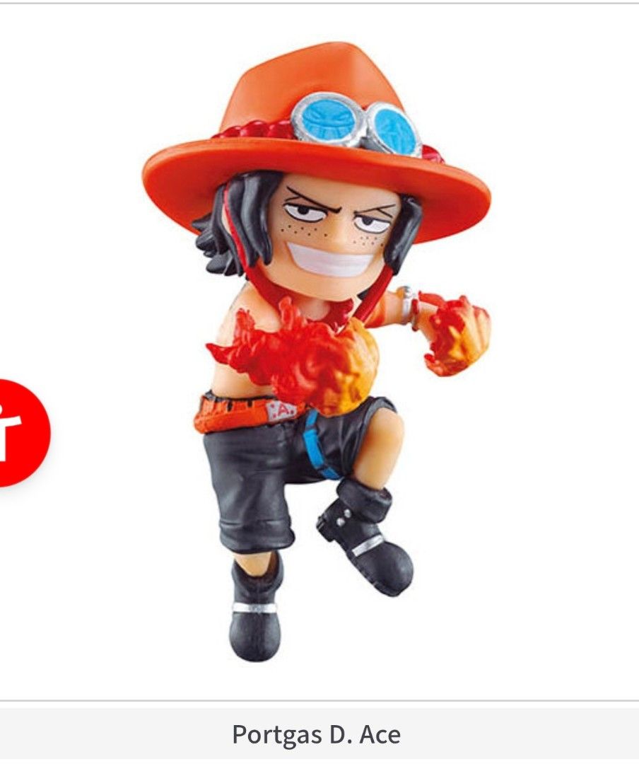 Bandai One Piece Gashapon Figure Portgas D. Ace Onepi No Mi (Category: Figurines & Statues) located in Cainta. Submitted by iamho (Listing ID 1433573866, Image 1). Description: - Bandai One Piece Gashapon figure - Features Portgas D. Ace - Dynamic pose with fire effects - Comes in a capsule - Part of the One Piece Gashapon series - Sealed Check out my other listings for more One Piece No Mi Gashapon figures available..