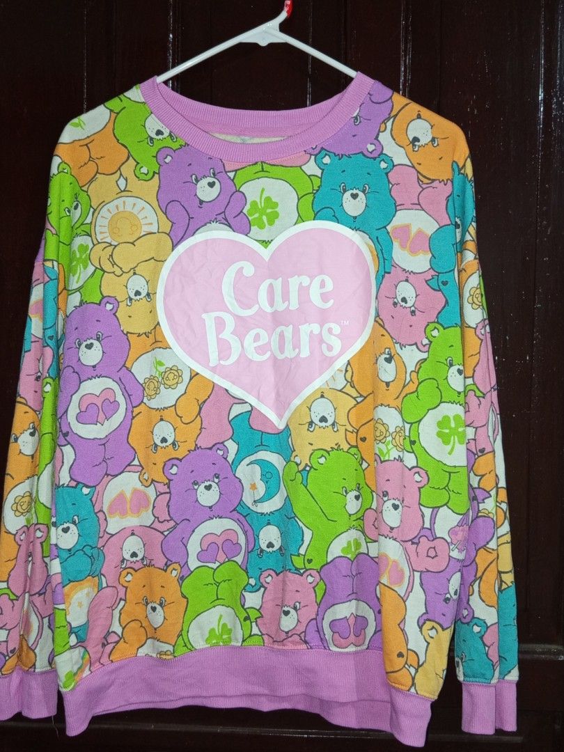 Care Bears AOP crewneck sweatshirt (Category: Longsleeves) located in Manila. Submitted by thriftspotting (Listing ID 1433523069, Image 2). Description: small - medium.