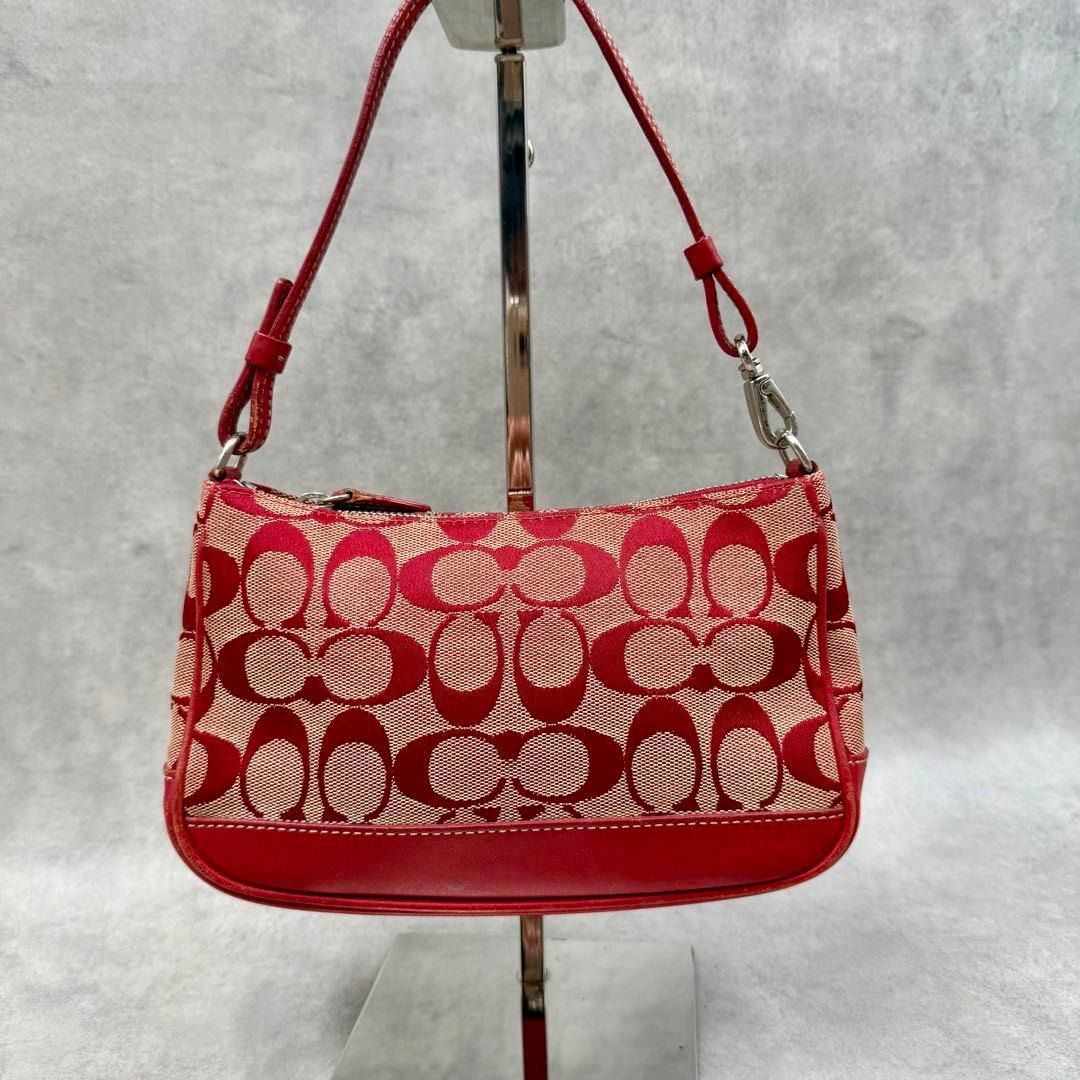 coach hand bag canbas leather y2k COACH Y2K Signature Canvas 