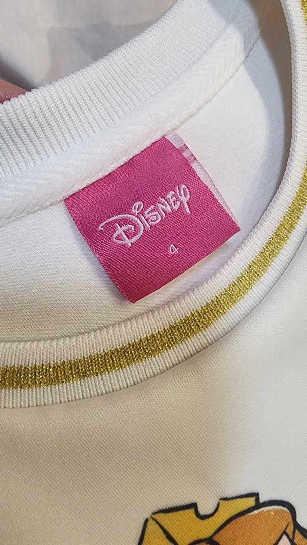 Disney Princess Aurora Sleeveless Top (Category: Babies & Kids Fashion) located in Quezon City. Submitted by flabbergasted31 (Listing ID 1433429735, Image 2). Description: - Disney Princess Aurora design - Sleeveless top - White base color - Gold trim neckline - Size 4 - Features Disney logo on tag.