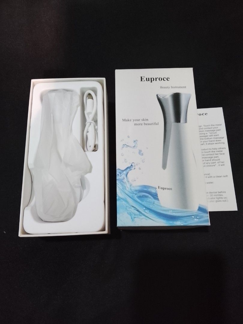 Euproce Face Massager (Category: Face Care) located in Gapan. Submitted by lunashop14 (Listing ID 1433463022, Image 2). Description: - Euproce Face Massager - Sleek, modern design - Perfect for skincare routine - Includes all items shown in the photos - Open for shipping via JNT Express.