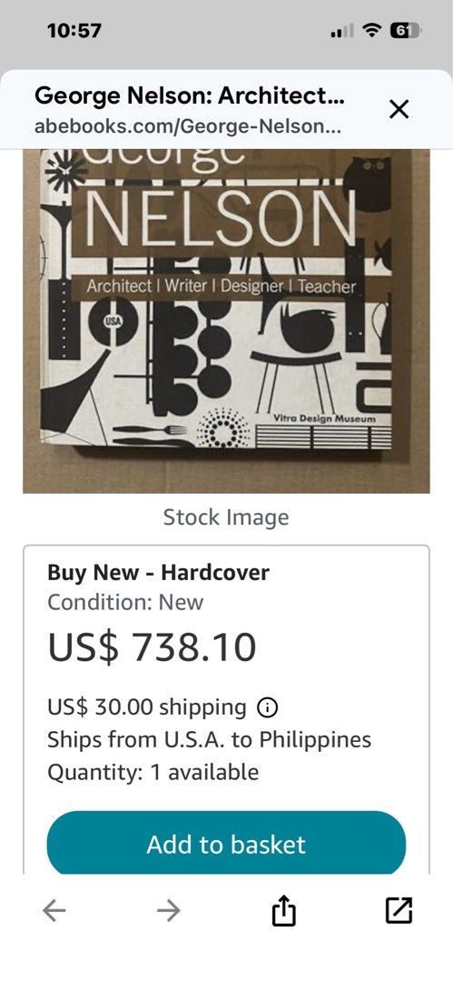 EXTREMELY RARE VITRA COFFEETABLE BOOK | MID CENTURY MODERN (Category: Coffee & Tea Tableware) located in Mandaluyong City. Submitted by goodfair (Listing ID 1433441829, Image 3). Description: SET OF 2 Brand new and still sealed in shrink wrap! 1. VITRA DESIGN MUSEUM MONOGRAM ON GEORGE NELSON If you're a fan of his iconic bubble lamps, sunburst clocks, or his legendary tenure as Herman Miller’s design director, this massive book is your holy grail