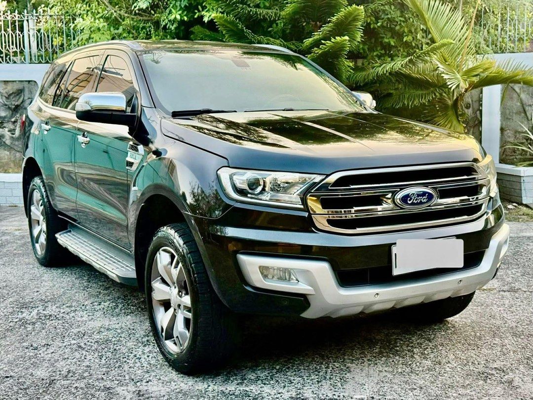 Ford Everest Titanium 4X2 Auto (Category: Used Cars) located in Manila. Submitted by quality_cars (Listing ID 1433441032, Image 1). Description: 2016 Ford Everest Titanium 4X2 1st owned 55,000km ++ only Casa Maintained W/Records 2.2L Diesel Turbo Brand New Tires 265/50/R20 95%- Dunlop GrandTrek Brand Brand new Battery Black Mica Original Paint Ending 0 Plate Brand New condition ‼️ Price:656,000 DP- 162,000 All in DP 48MOS - 19,101 36MOS - 22,003 