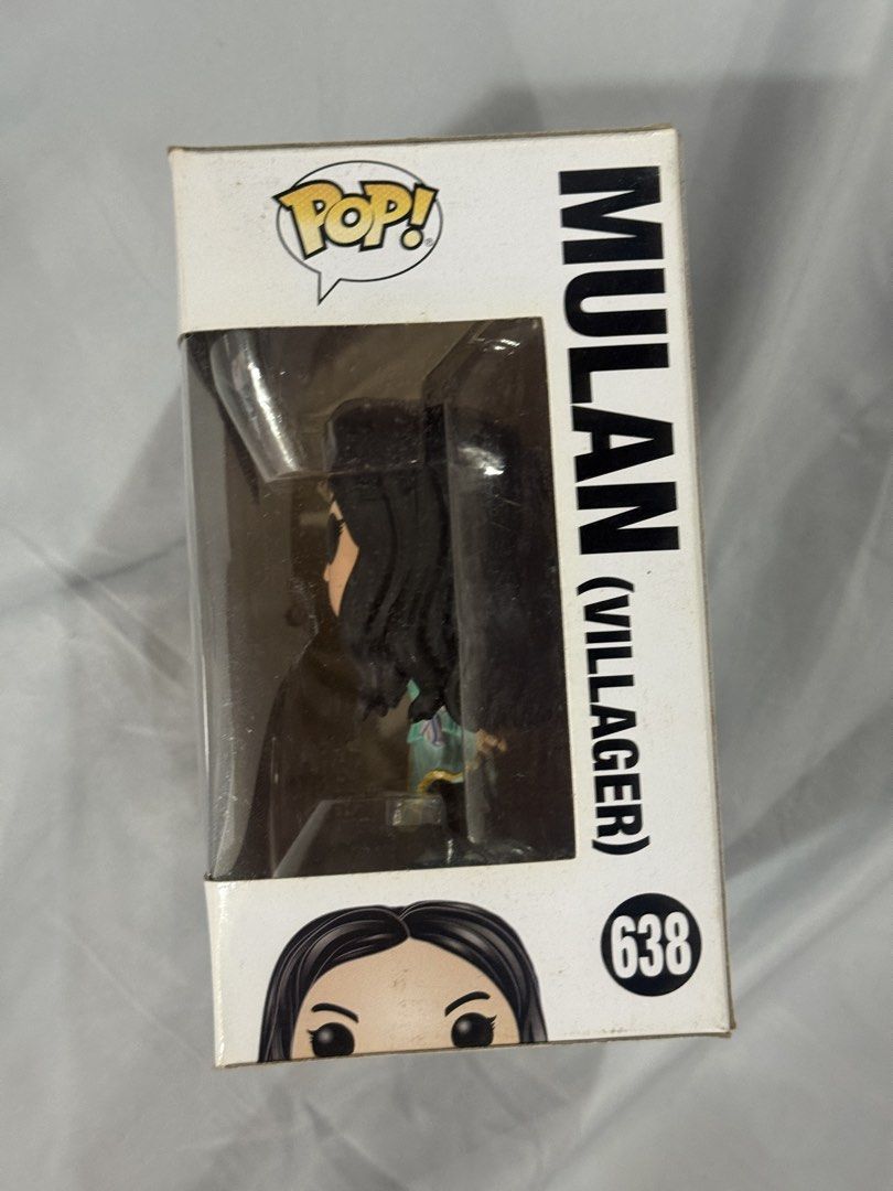 Funko Mulan Disney (Category: Designer & Blind Box Toys) located in San Mateo. Submitted by blondieswizzle (Listing ID 1433489532, Image 2). Description: Selling my Mulan Funko Pop - not noob - box condition, 6/10 .