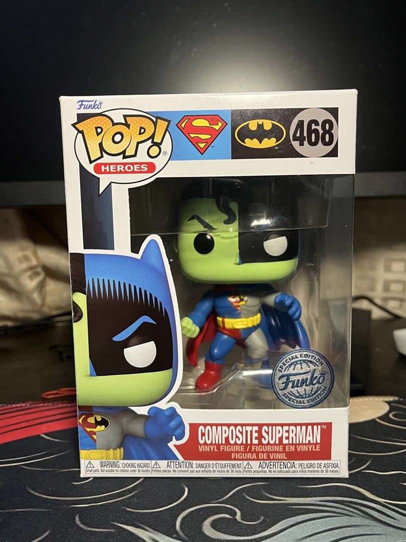 Funko Pop! Composite Superman #468 (Category: Designer & Blind Box Toys) located in Makati City. Submitted by angelatheberry (Listing ID 1433570385, Image 1). Description: Composite Superman #468 - ₱600 MOP: GCASH/BANK MOD🚛: LALAMOVE/LBC(Buyer's Expense) LOC📍: Rizal/Makati/QC - Pick up point to be arranged based on agreed schedule. (All pops are located in Rizal) .