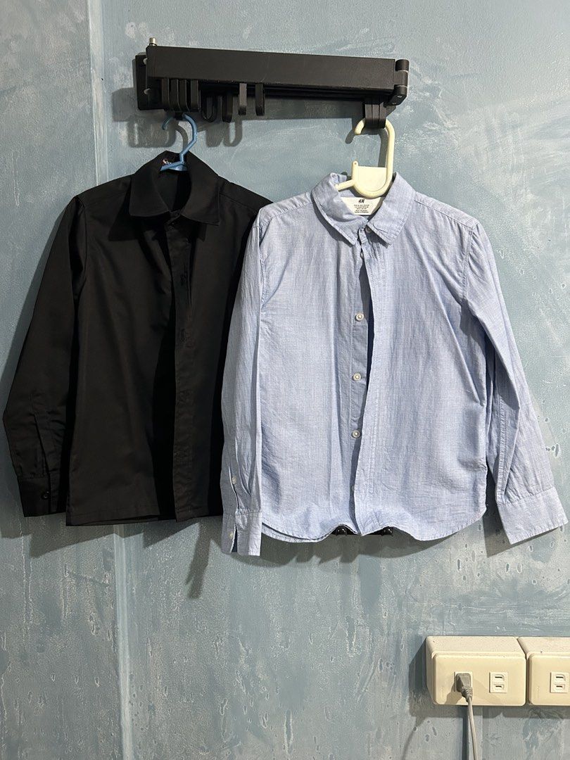 Black & Light Blue Long Sleeves for Kids (Category: Babies & Kids Fashion) located in Valenzuela. Submitted by maigarcia (Listing ID 1433439809, Image 1). Description: 13 inches bust Button-down closure Take all.