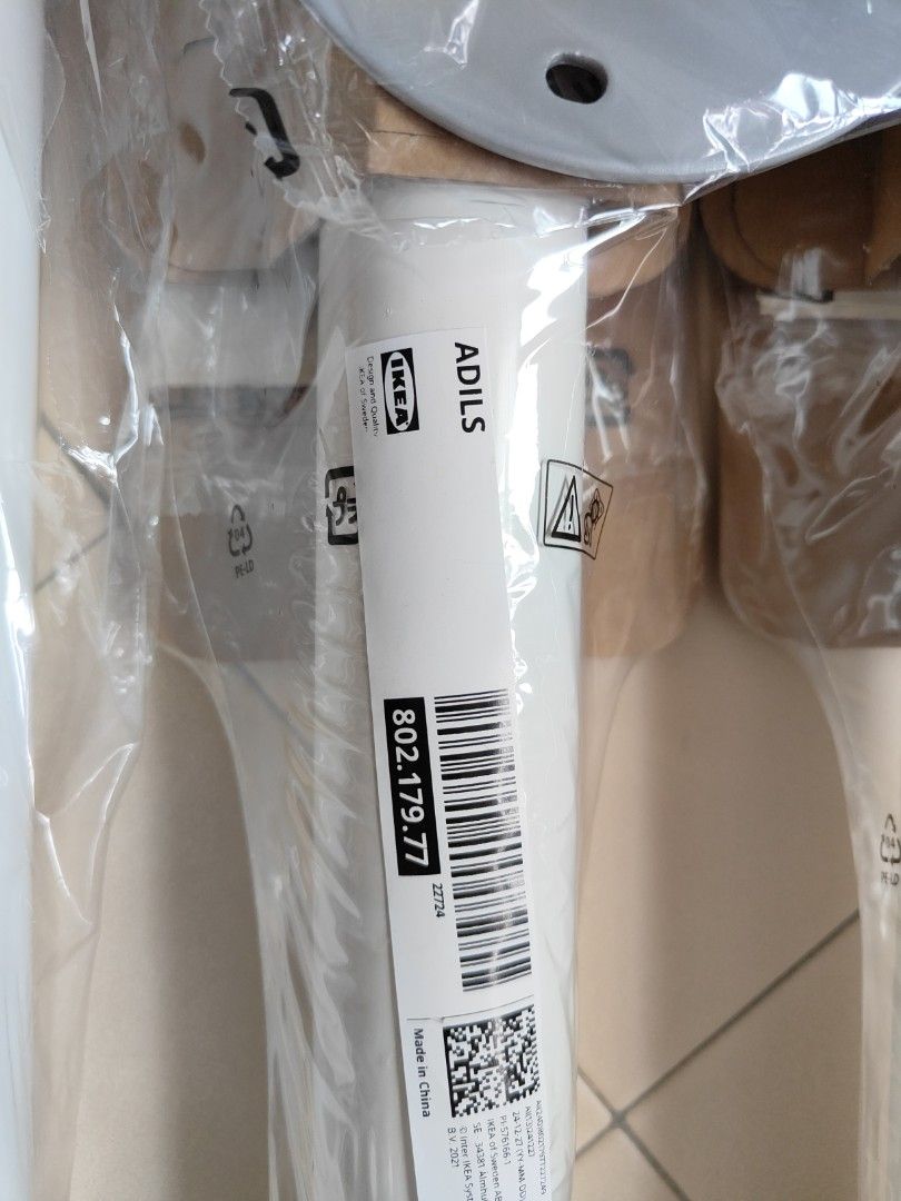 IKEA ADILS Table Legs - White - Set of 4, Furniture & Home Living ...