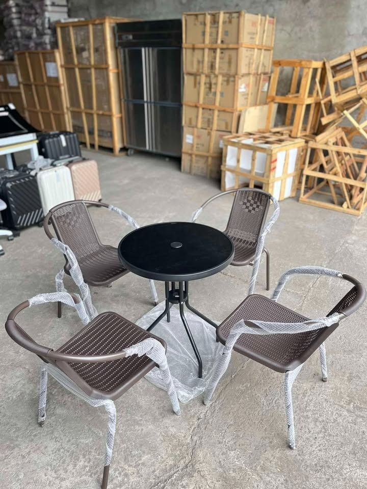 INDOOR/ OUTDOOR TABLES AND CHAIRS !!! (Category: Tables & Sets) located in Manila. Submitted by badithmay (Listing ID 1433486433, Image 2). Description: INDOOR/OUTDOOR TABLES AND CHAIRS SALE SALE !!! UPDATED PRICE!! CHAIR WX-ST1004 (WHITE) : 750 WX-ST1000 (BROWN) : 700 WX-ST1041 (BLACK) : hollowed out chair : 750 WX-ST1048 (WHITE) hollowed out chair : 800 WX-ST1045 (BROWN) Large plastic chair brown : 950 TABLES (WHITE) WX-ST1005 (60CM/ROUND) - 1,