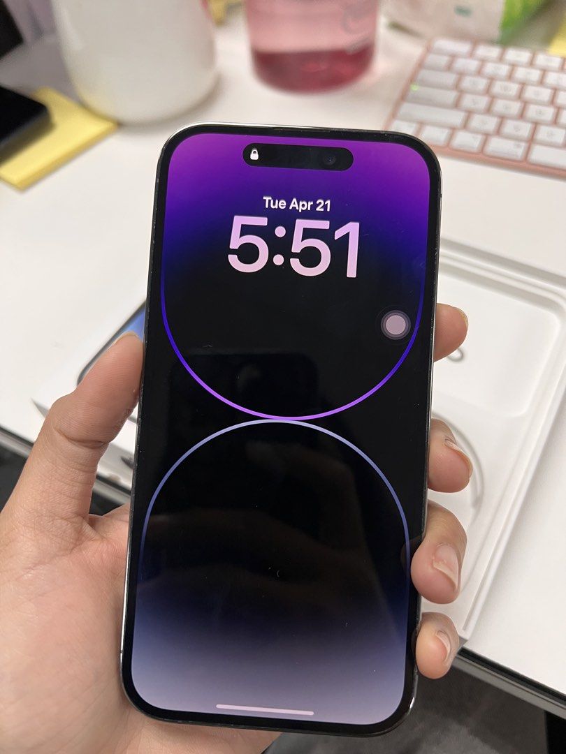 Iphone 14 pro 128GB (Category: Others) located in Manila. Submitted by luckyems_008 (Listing ID 1433496601, Image 2). Description: Iphone 14 pro 128gb / Deep Purple No issue Battery 83% No history of repair Inclusion Unit and box Parqal / Ayala Malls / 88 square mall.