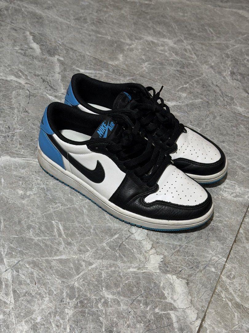 jordan 1 retro unc (Category: Sneakers) located in Manila. Submitted by Deeej (Listing ID 1433435228, Image 1). Description: size 8 womens / 7 mens slightly used no box ₱5000.