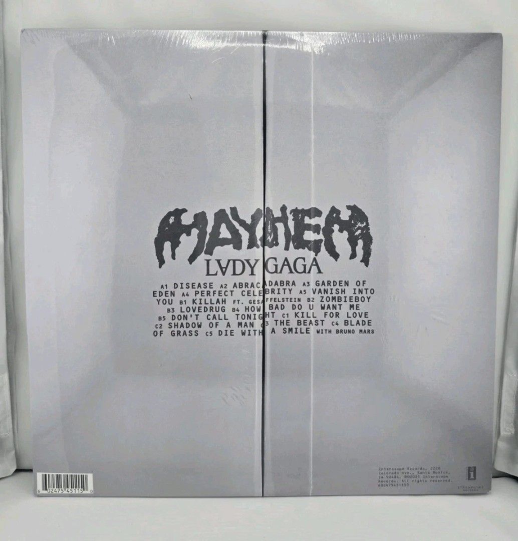 LADY GAGA - MAYHEM TARGET EXCLUSIVE (Category: Vinyls) located in Manila. Submitted by jhenaloymerchandise (Listing ID 1433550749, Image 2). Description: LADY GAGA - MAYHEM DOUBLE LP = ₱5,500 BRAND NEW VINYL SEALED YELLOW TARGET EXCLUSIVE.
