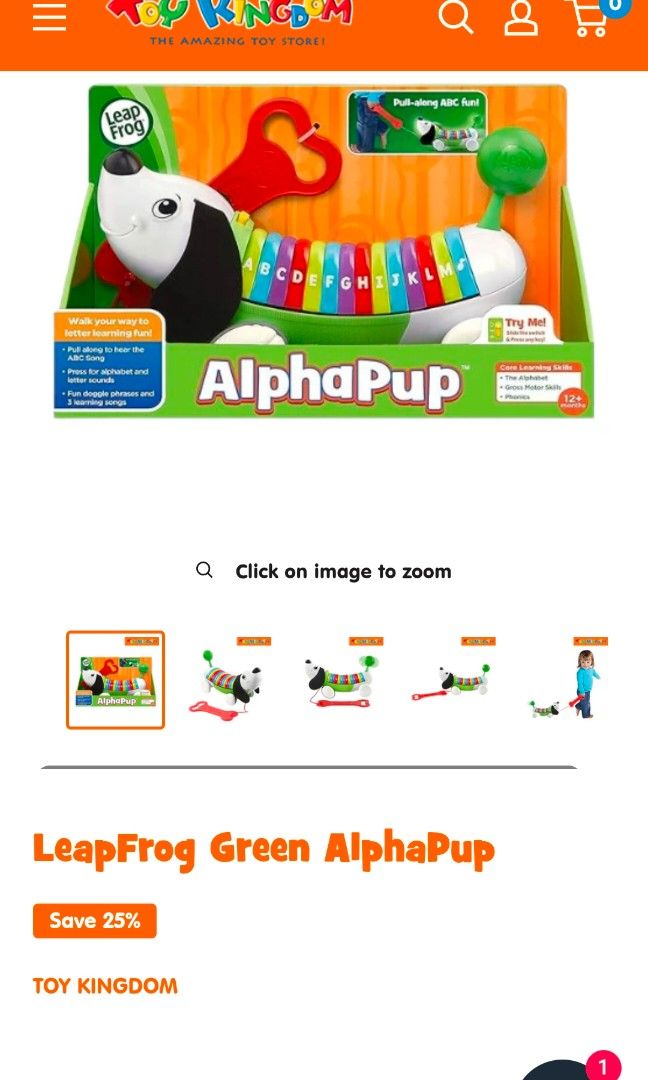 Leapfrog alphapup (Category: Infant Playtime) located in Cavite. Submitted by dimple082 (Listing ID 1433520617, Image 1). Description: very good condition.