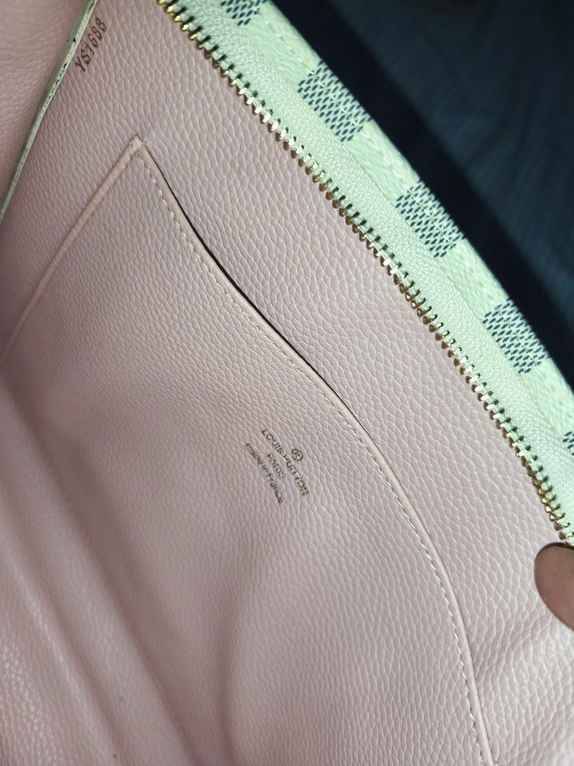 LV Multi Pochette Accessoires (Category: Luxury Bags & Wallets) located in Quezon City. Submitted by iamkarenz (Listing ID 1433536596, Image 2). Description: - Louis Vuitton Multi Pochette Accessoires -Felicie Strap and Go - Damier Azur pattern - Pink strap and interior - Includes small coin purse - Gold zipper and hardware - Interior pocket - Serial number: YS1888.