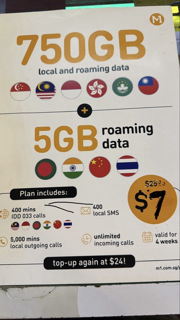 Sim Card with Data Roaming (Category: Sim Cards) located in Singapore. Submitted by vt_crazgadgets (Listing ID 1433422721, Image 1). Description: Currently promotion selling @$7.