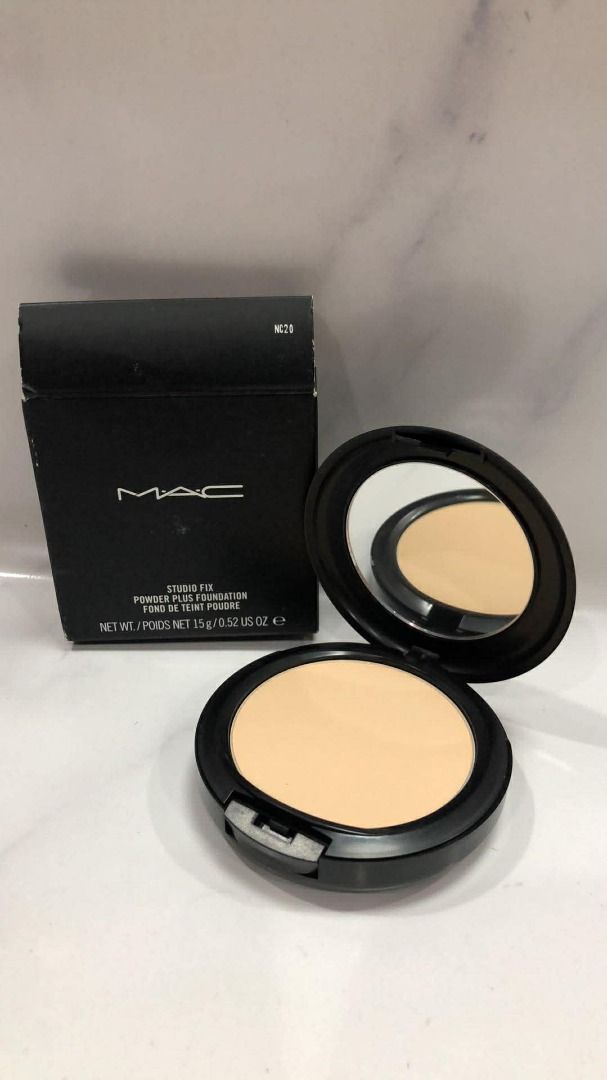 MAC STUDIO FIX FACE POWDER PLUS FOUNDATION NC20 (Category: Makeup) located in San Juan City. Submitted by thesouthbeachedit (Listing ID 1433460738, Image 1). Description: MAC STUDIO FIX POWDER PLUS FOUNDATION SHADE: NC20 A one-step application of foundation and powder. Gives skin a smooth, flawless, all-matte, full-coverage finish. Long-wearing: lasts for up to eight hours. A real all-in-one. The choice of pros, and a long time favourite of M·A·C