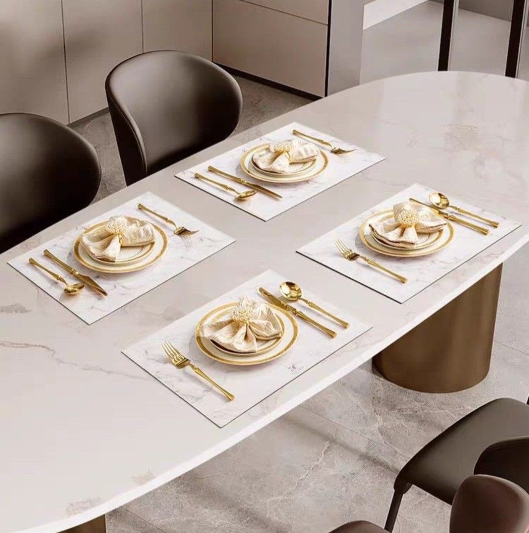 Marble Pattern Placemats - Set of 4