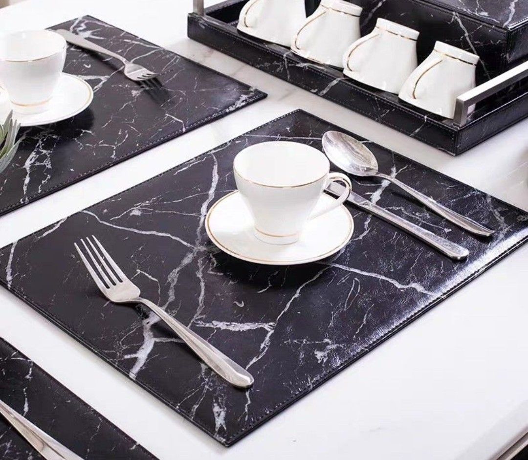 Marble Pattern Placemats - Set of 4439510291533025282