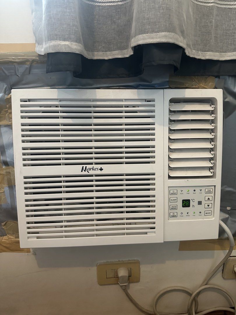 Markes Semi-Inverter Air Conditioner (1hp) (Category: Air Conditioning and Heating) located in Manila. Submitted by yoshikiya29734 (Listing ID 1433476482, Image 1). Description: - Markes MWA-09RH47 semi-inverter air conditioner - 1HP - Modes: Auto, Cool, Dry, Fan Speed Settings - Color: White - Working but needs to be charged with refrigerant. - Usable.