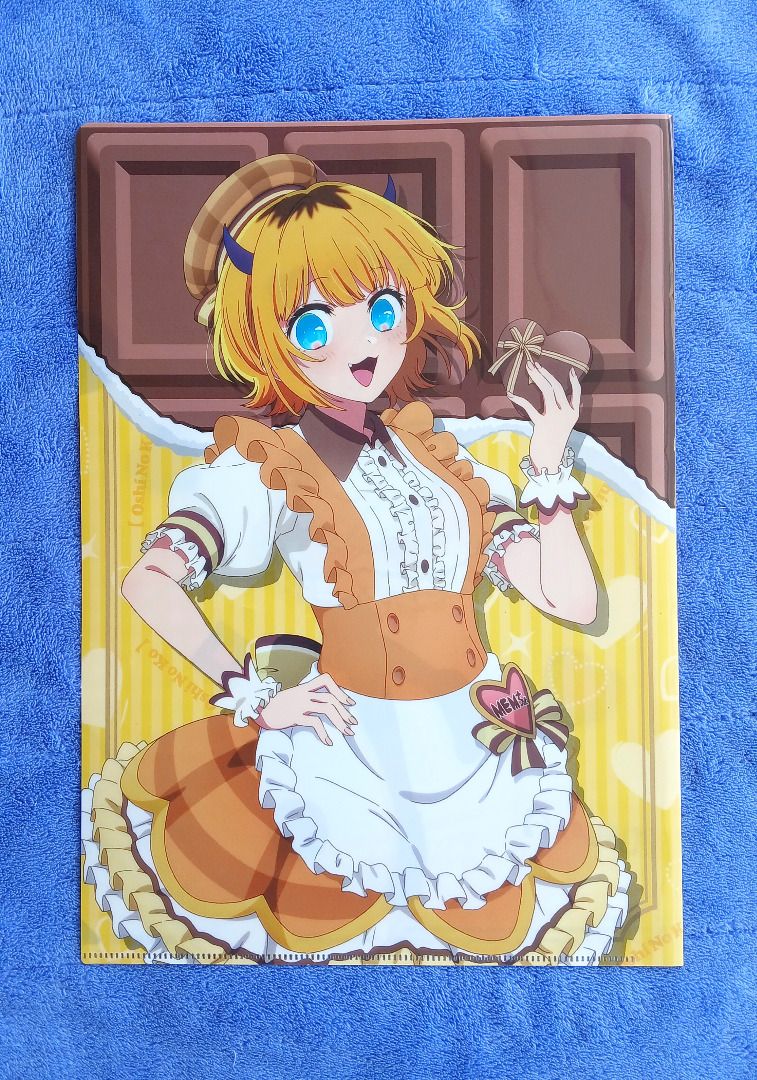 Memcho from Oshi no Ko Anime A4 Clear File Folder (Category: Stationery & School Supplies) located in Iloilo. Submitted by jrmagallanes78 (Listing ID 1433543080, Image 1). Description: Oshi no ko and Meiji chocolate collaboration A4 size clear file folder featuring Memcho from the anime Oshi no Ko. Item is UNSEALED and in VERY GOOD condition with only small dents. Dimension: will fit A4 size documents Material: plastic Note: for A4 size items, he