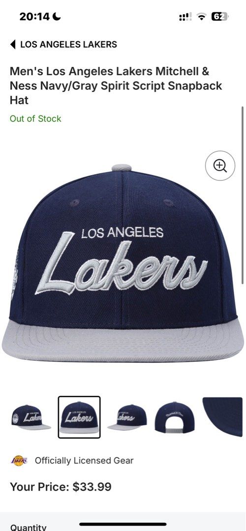 Mitchell & Ness Los Angeles Lakers Snapback Hat (Category: Caps & Hats) located in Manila. Submitted by bronds (Listing ID 1433517642, Image 1). Description: - Official Los Angeles Lakers Mitchell & Ness snapback hat Bought in lids during my US trip - never been used.