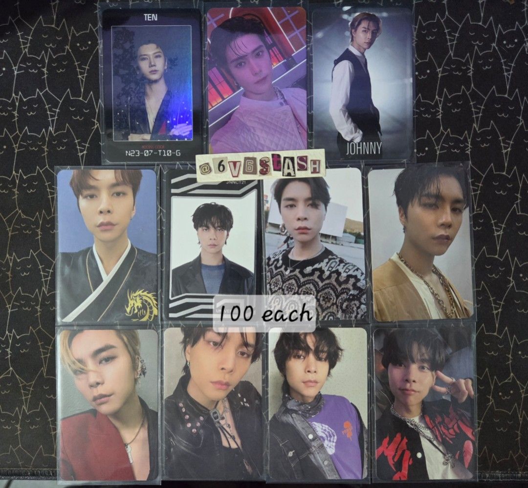 NCT / WayV Assorted Photocards (Category: K-Wave Merchandise) located in Navotas City. Submitted by aericyn (Listing ID 1416780549, Image 1). Description: NCT / WayV Assorted Photocards ✨ — Johnny, Ten, Jaehyun — 100 each — ‼️ must get at least two (2) pcs per transaction rfs: quitting 🍀 900 if take all ! 🏷️ wts lfb ph nct 127 wayv johnny ten jaehyun cherry bomb regular irregular loveholic resonance universe sticker favorite seasons greetings s