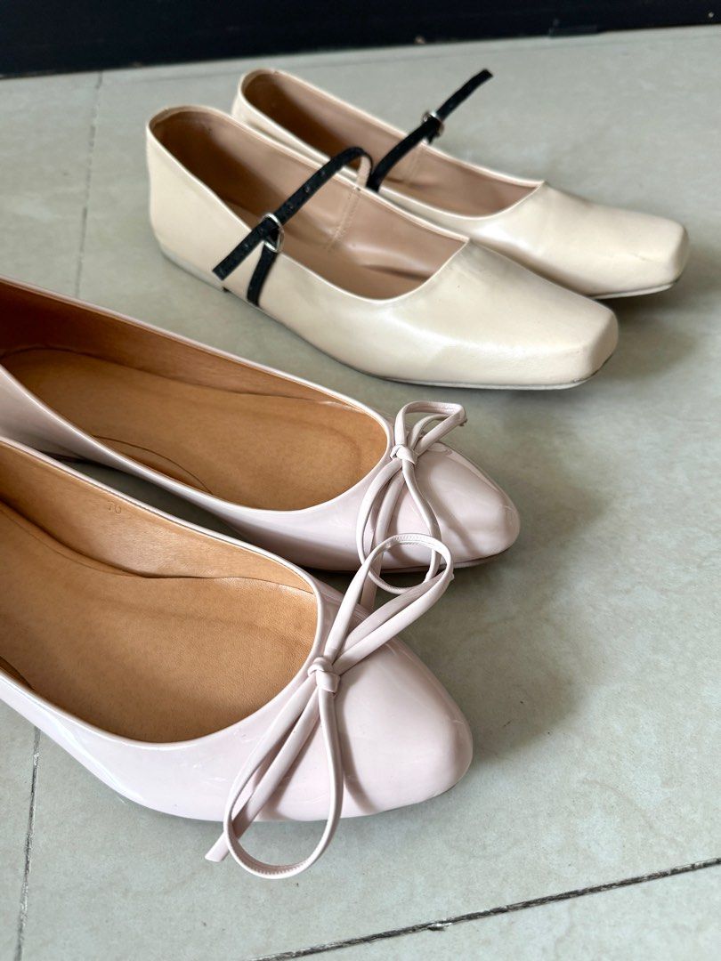 Neutral flats GVN VITA LINYA (Category: Flats & Sandals) located in Cainta. Submitted by closet83 (Listing ID 1433439913, Image 2). Description: ❗️BUNDLE - Brand/s : GVN, Vita Linya GVN Roberta Size 8 Runs small. I am a true US 7. 23.5-24cm Used once Bnew price Php 2,150 VITA LINYA Zita Patent blush, nude pink Size 7 Rfs: tight. This may be a 7, but tight for 23.5-24cm sized feet. Best fit for size 6-6.5 girlies Never used Bnew price : Php 1,550 