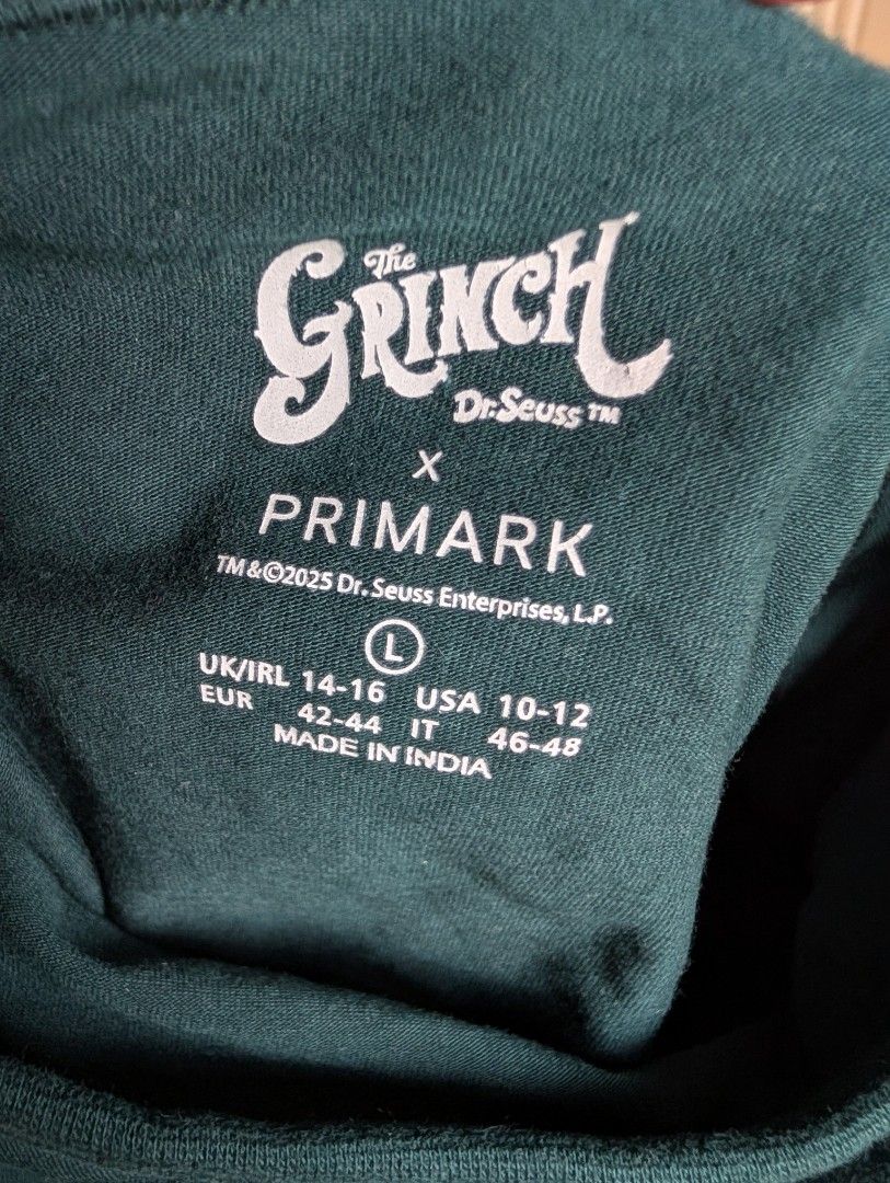 Primark The Grinch T-shirt (Category: Shirts) located in Paranaque City. Submitted by mdeclutters. (Listing ID 1433512014, Image 3). Description: Used once! .