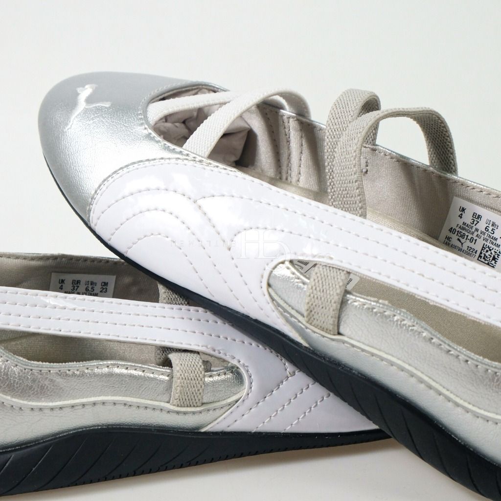 Puma Speedcat Ballet Women Shoes Metallic Silver White 401581-01 ...