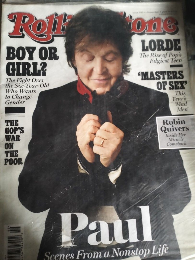 Rolling stone magazine featuring Paul McCartney 2013 (Category: Magazines) located in Manila. Submitted by jhenaloymerchandise (Listing ID 1433421159, Image 1). Description: Rolling stone magazine featuring Paul McCartney 2013.