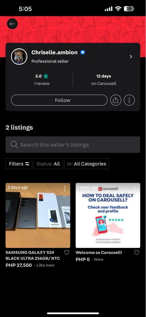 SCAMMER TO‼️‼️ (Category: Other Mobile & Gadget Accessories) located in Manila. Submitted by minimeee27 (Listing ID 1433484379, Image 1). Description: Scammer to guys! Do not transact with her.