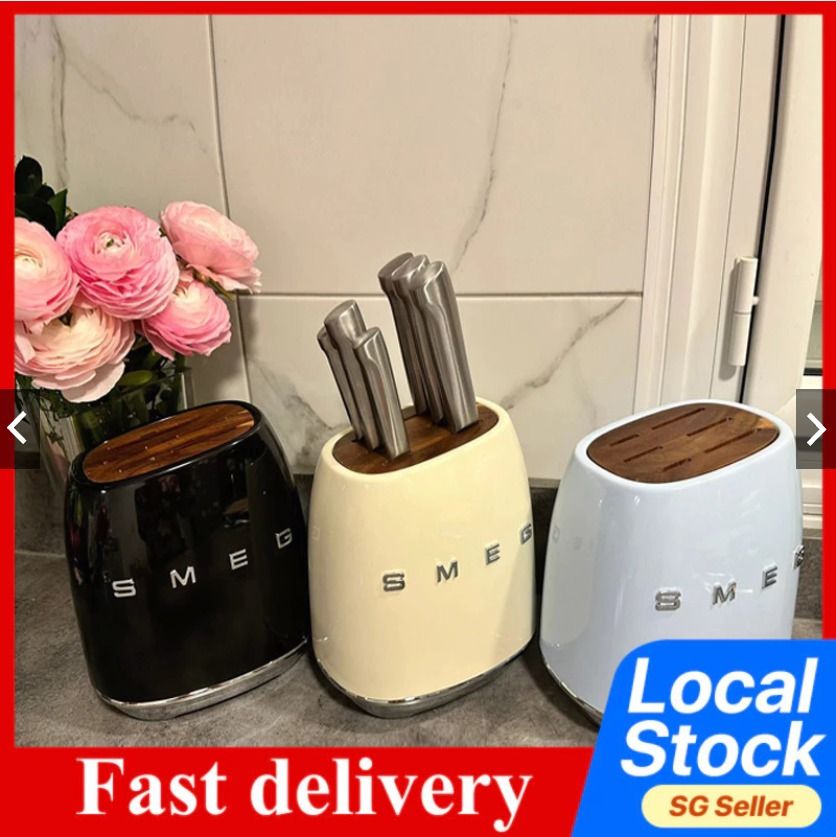 【SG Local 】SMEG Kitchen Knife 7-piece Set Knife Internet Celebrity ...