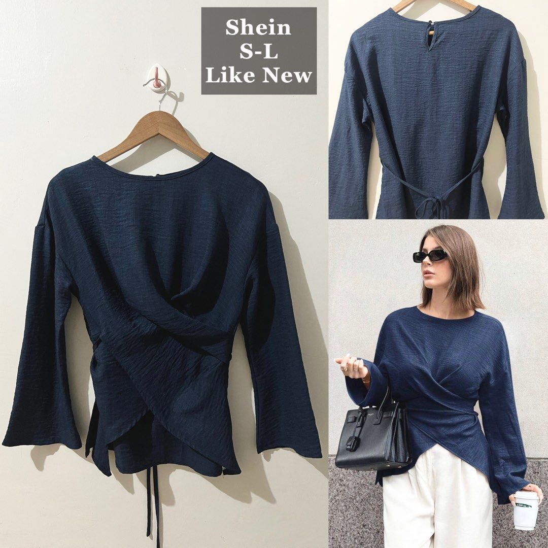 SHEIN BLOUSE WITH WRAP AROUND WAIST TIE (Category: Blouses) located in Zamboanga. Submitted by therealanne (Listing ID 1433401447, Image 1). Description: .