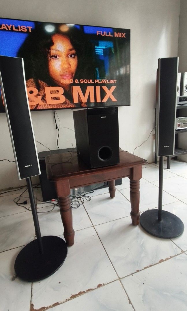 Sony Ht-FS30 power sub with 2 tower speaker (Category: Soundbars, Speakers & Amplifiers) located in Caloocan City. Submitted by comargo (Listing ID 1433466917, Image 3). Description: good condition no issue rare came from japan 110v no Bluetooth read nalng po specs. check all u want d2 sa bahay. north Caloocan bagumbong The Sony SA-WFS30 is an active subwoofer that typically comes as part of the Sony HT-FS30 home theater system. It features a bui