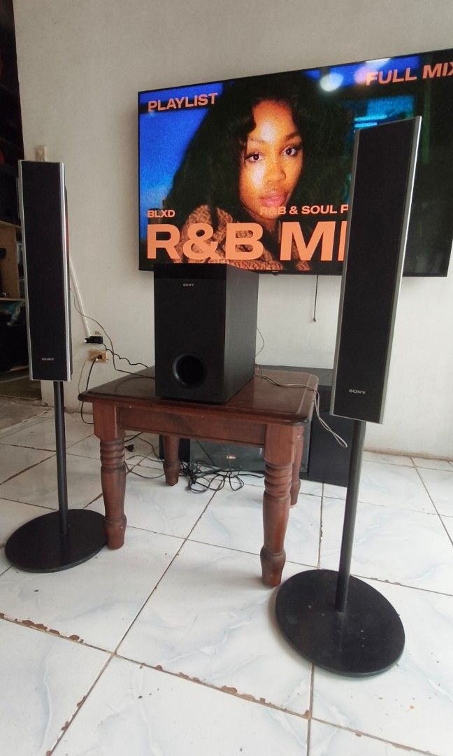 Sony Ht-FS30 power sub with 2 tower speaker (Category: Soundbars, Speakers & Amplifiers) located in Caloocan City. Submitted by comargo (Listing ID 1433466917, Image 2). Description: good condition no issue rare came from japan 110v no Bluetooth read nalng po specs. check all u want d2 sa bahay. north Caloocan bagumbong The Sony SA-WFS30 is an active subwoofer that typically comes as part of the Sony HT-FS30 home theater system. It features a bui