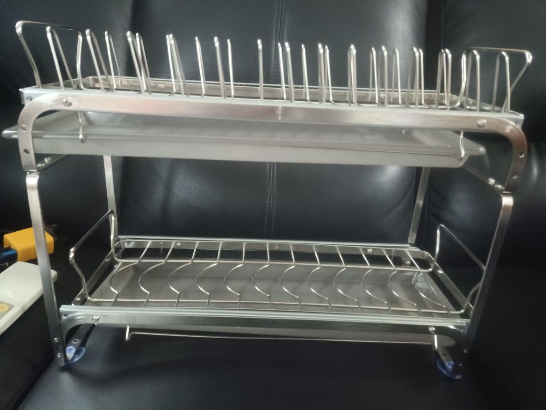 Stainless Steel 2-Tier Dish Rack488442167537838080