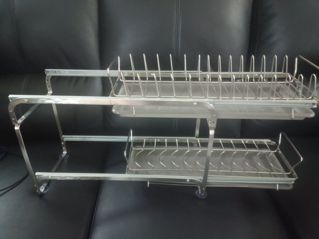 Stainless Steel 2-Tier Dish Rack488442167537838082