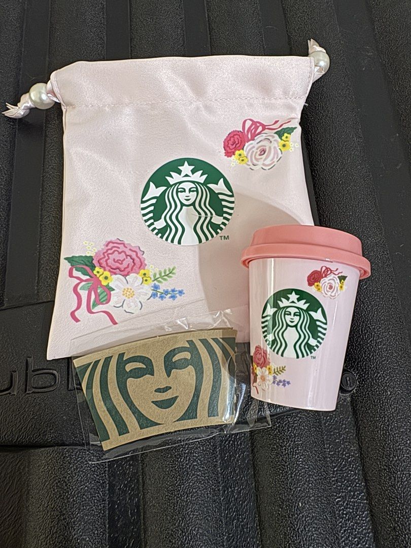 Starbucks Mini Cup Gift sakura (Category: Water Bottles & Tumblers) located in Quezon City. Submitted by myextras (Listing ID 1433413268, Image 1). Description: merch only: mini collectible cup with sleeve silky pouch spring collection.