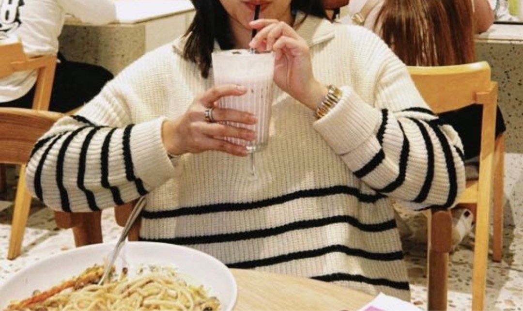 Striped Knitted Cardigan Half Zip (Category: Longsleeves) located in Cabanatuan. Submitted by clutterdash (Listing ID 1433459087, Image 2). Description: Used twice only bought in Korea Best fits S-M .