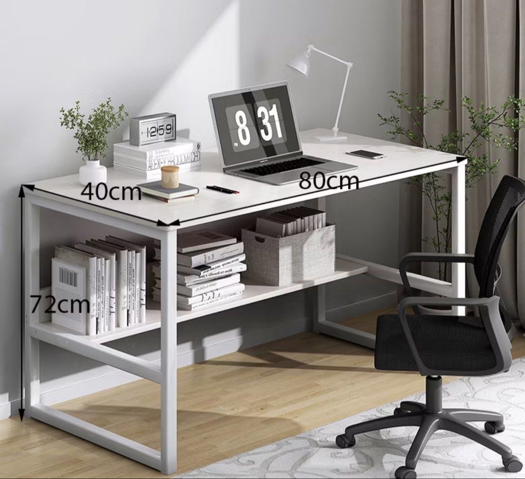Study Desk with Shelf - 80cm x 40cm, Furniture & Home Living, Furniture ...