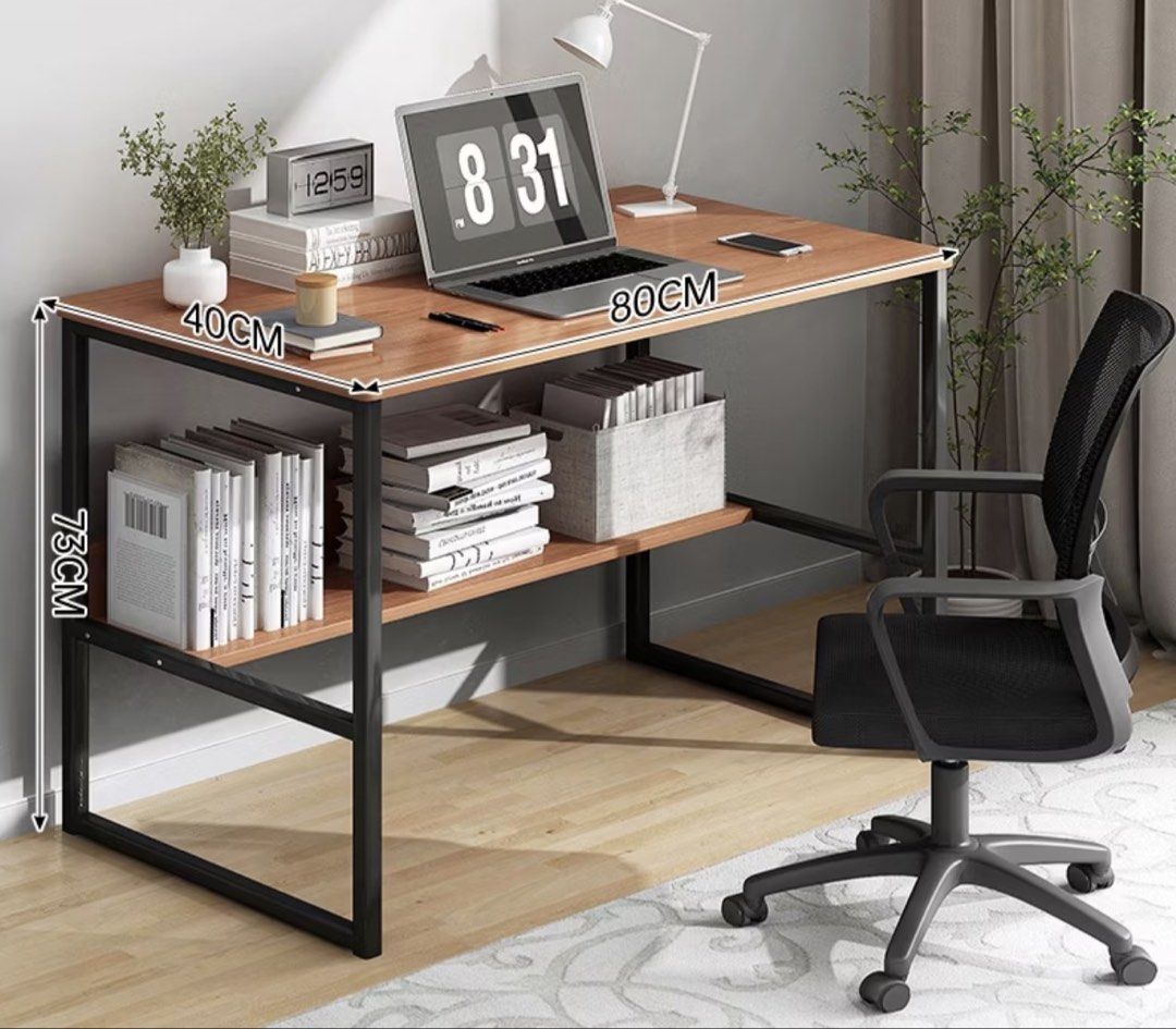 Study Desk with Shelf - 80cm x 40cm, Furniture & Home Living, Furniture ...