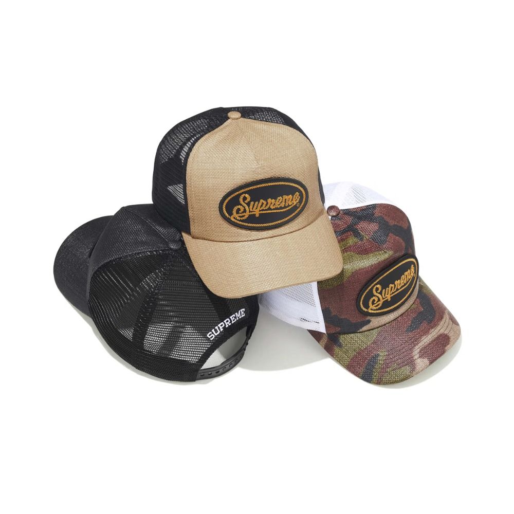 supreme raffia mesh 5 panel cap (2 pack) ss26 (direct from supreme ...
