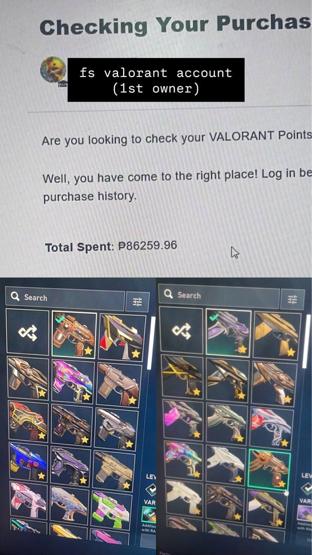 valorant account (Category: Others) located in Davao. Submitted by declutteredtrinkets (Listing ID 1433488076, Image 1). Description: .