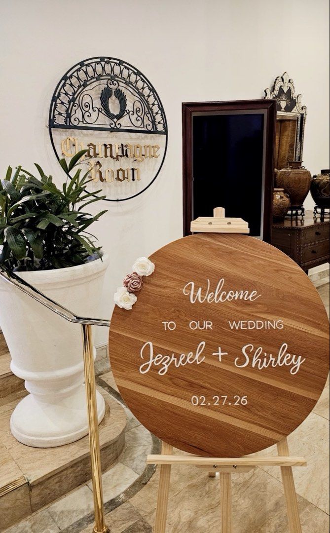 Welcome board for wedding (Category: Frames & Pictures) located in Pasay City. Submitted by shirley.manacsa (Listing ID 1433452172, Image 1). Description: .