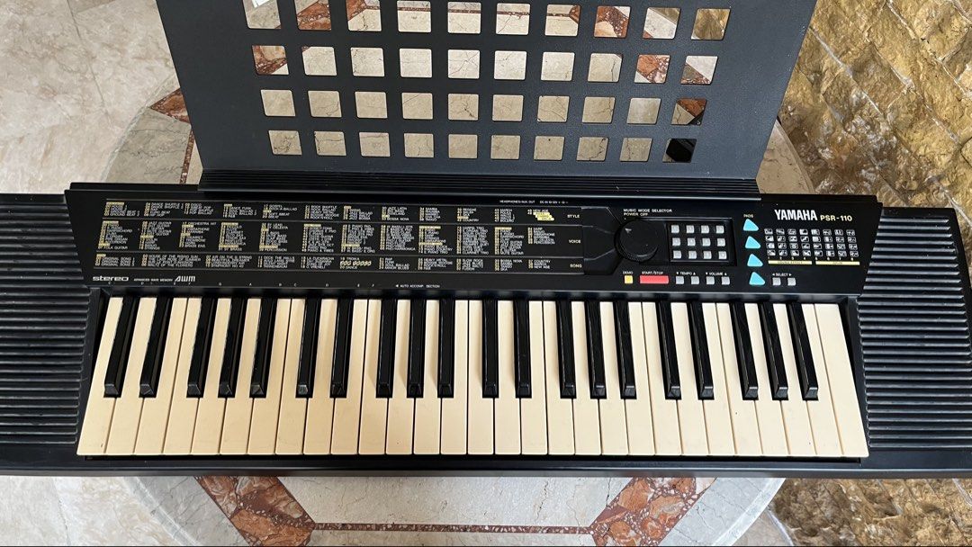 Yamaha PSR-110 Keyboard (Category: Musical Instruments) located in Bulacan. Submitted by dahliiii (Listing ID 1433471420, Image 2). Description: Selling a Yamaha PSR-110 keyboard in good working condition. Perfect for beginners, students, or anyone who wants a reliable and easy-to-use keyboard. Features: ✔️ 49 keys ✔️ Multiple tones, rhythms & demo songs ✔️ Built-in speakers ✔️ Easy controls (beginner-friendly) Condition: Fully functional Keys ar