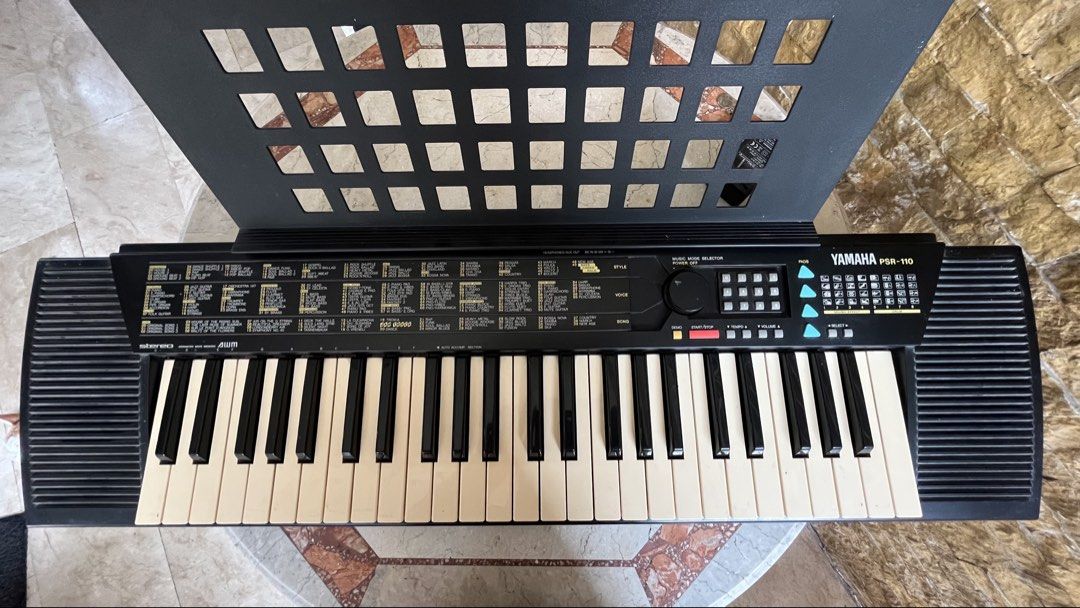 Yamaha PSR-110 Keyboard (Category: Musical Instruments) located in Bulacan. Submitted by dahliiii (Listing ID 1433471420, Image 1). Description: Selling a Yamaha PSR-110 keyboard in good working condition. Perfect for beginners, students, or anyone who wants a reliable and easy-to-use keyboard. Features: ✔️ 49 keys ✔️ Multiple tones, rhythms & demo songs ✔️ Built-in speakers ✔️ Easy controls (beginner-friendly) Condition: Fully functional Keys ar